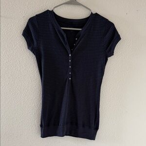 Brandy melville striped button top